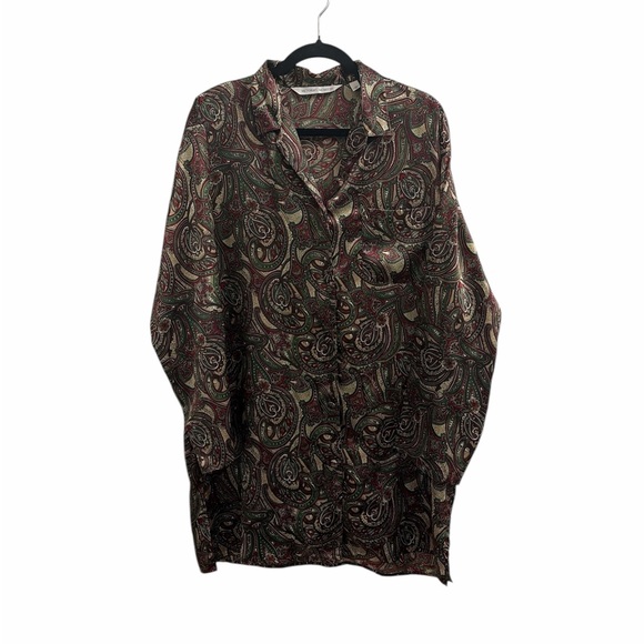 Victoria's Secret Tops - paisley satin button down